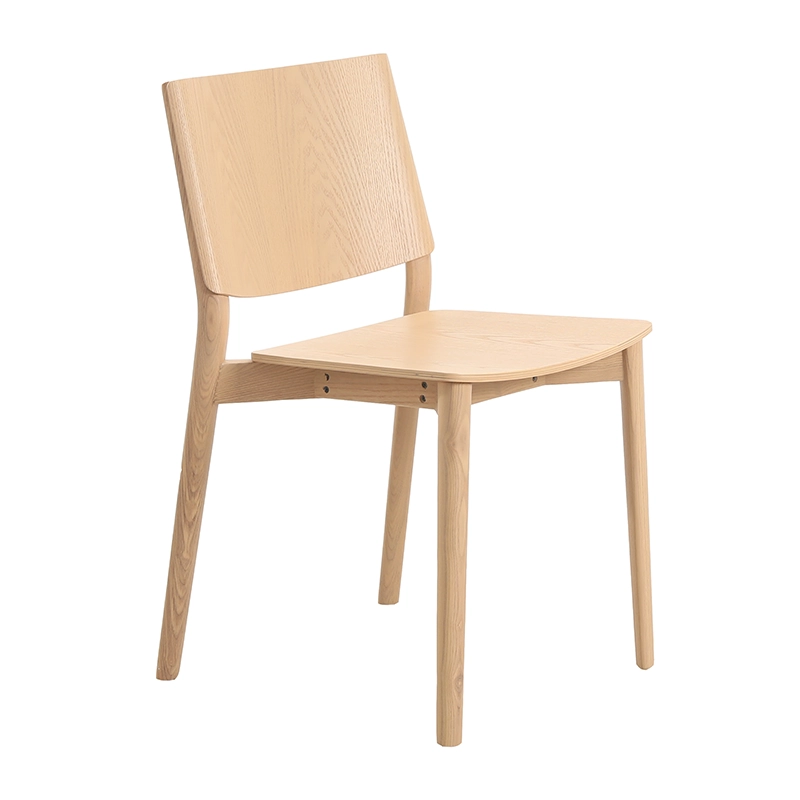 2 Wooden dining chair with bent plywood seat and back