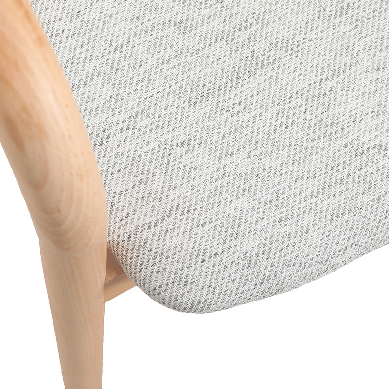 6 Wooden dining chair armchair with cushion seat