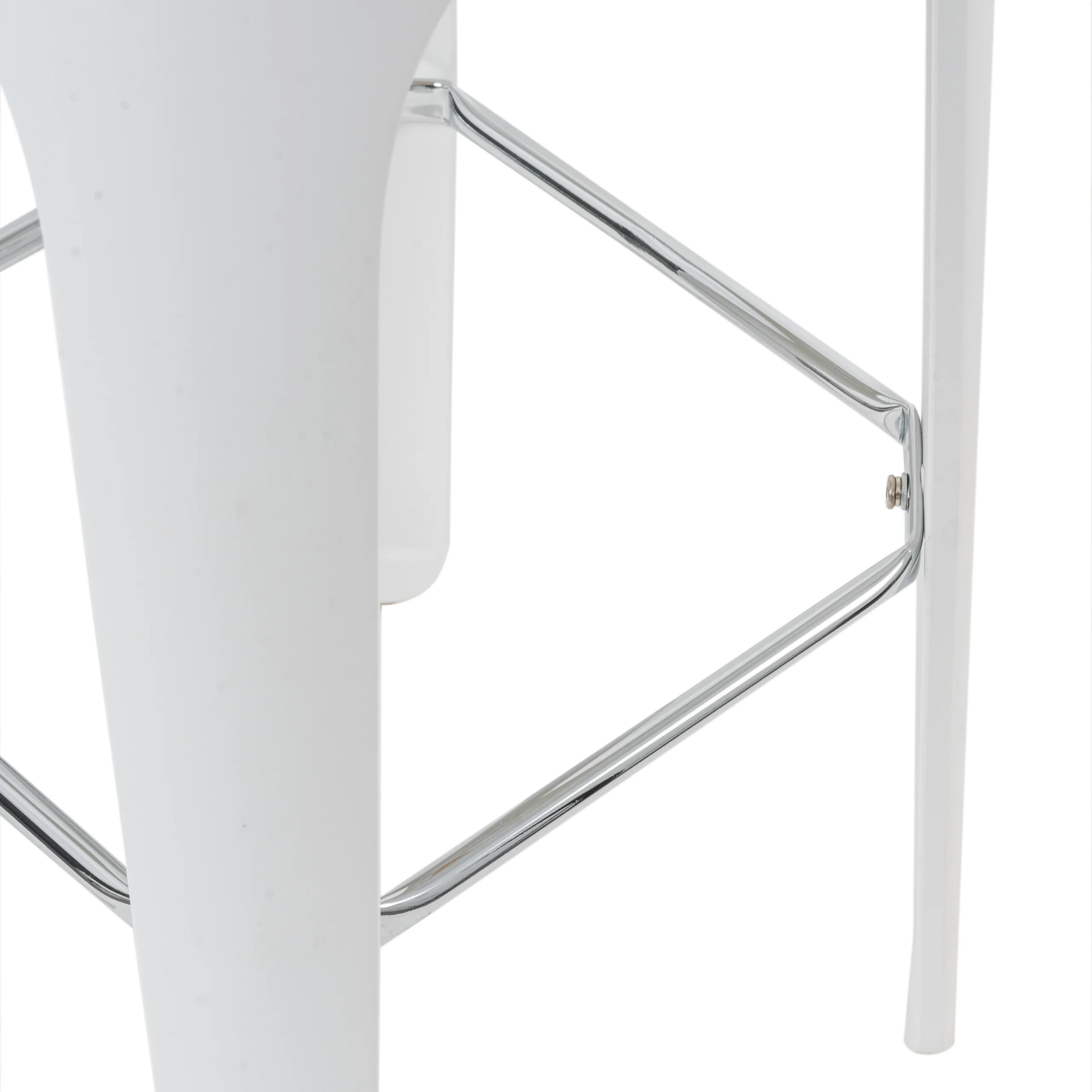 6 Bar stool with plastic legs and wood seat