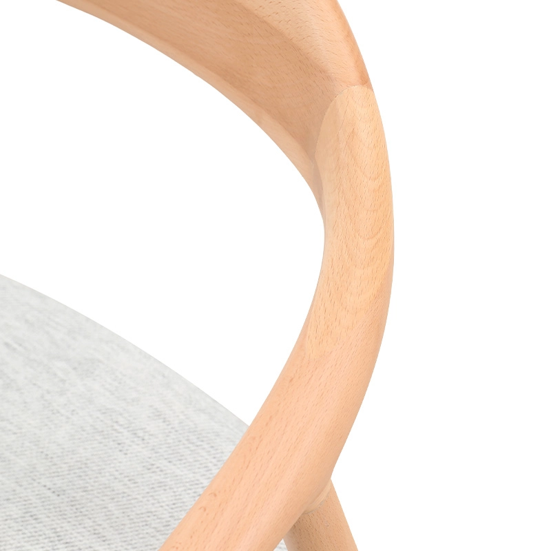8 Wooden dining chair armchair with cushion seat