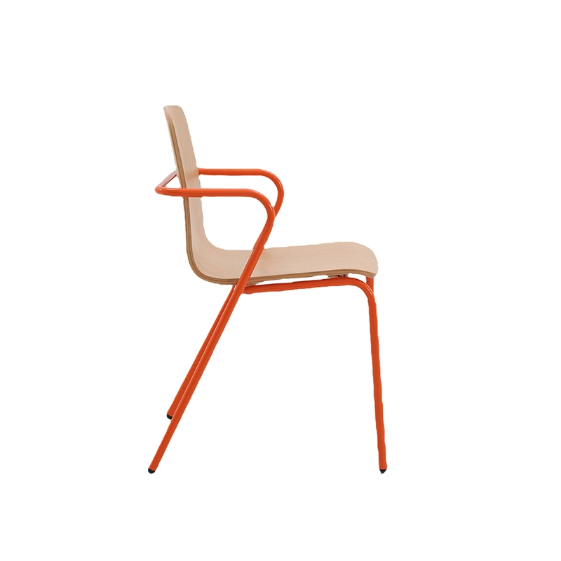 DC-1877 (3) Bent plywood seat school chair