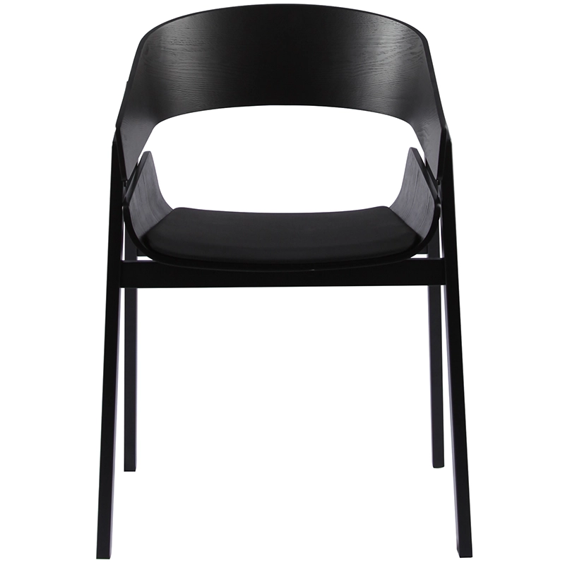 dc-s203(v) (2) Dining armchair bent plywood seat and backrest with steel legs
