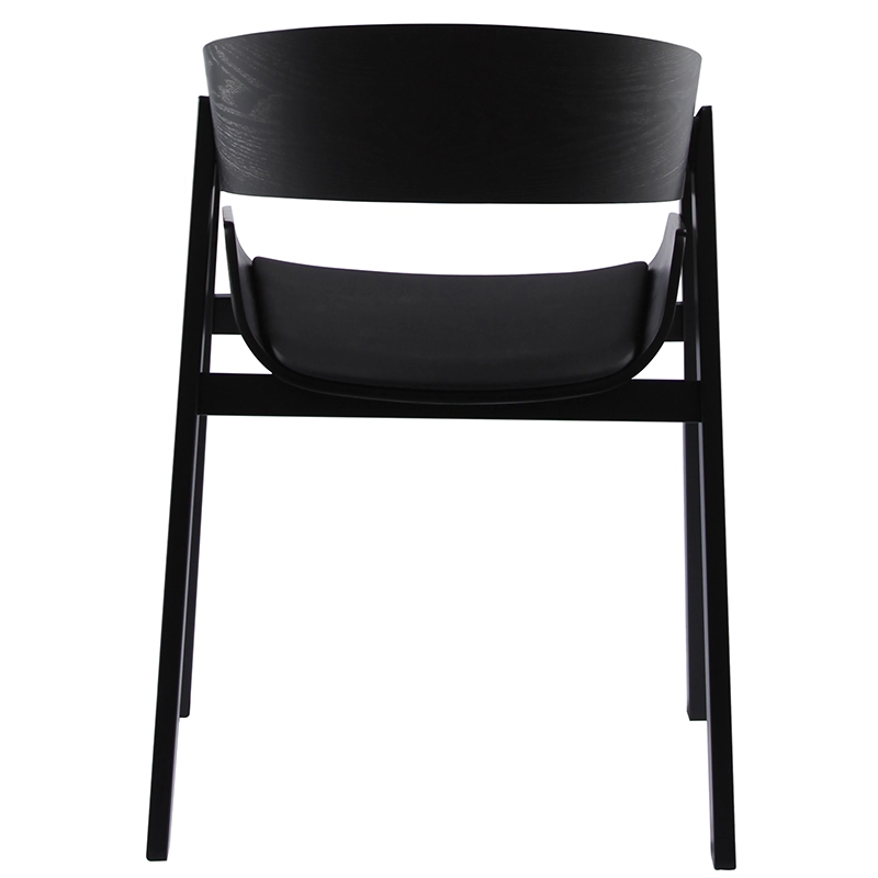 dc-s203(v) (4) Dining armchair bent plywood seat and backrest with steel legs